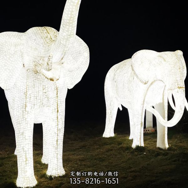 公園擺放發(fā)光玻璃鋼卡通動(dòng)物雕塑（7）