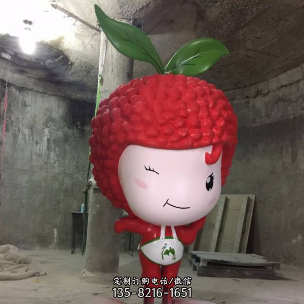 玻璃鋼楊梅卡通公仔雕塑水果娃娃人偶（3）