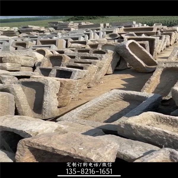 青石仿古石槽庭院戶外養(yǎng)魚(yú)槽（4）