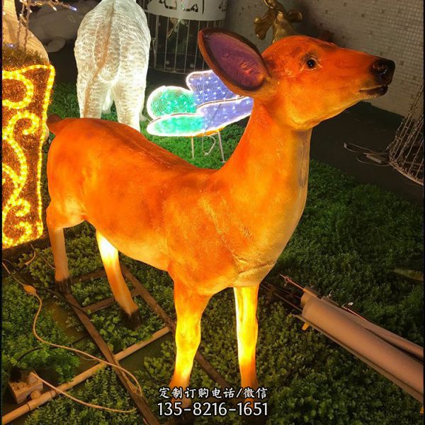 led玻璃鋼仿真梅花鹿動物雕塑（2）