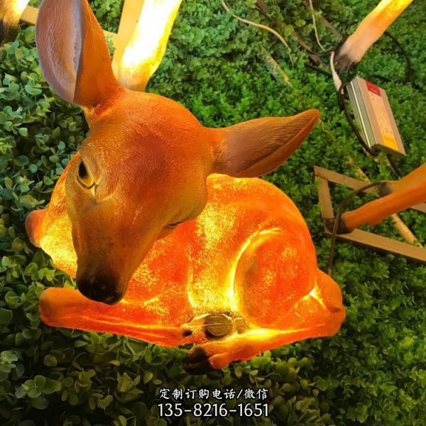 led玻璃鋼仿真梅花鹿動物雕塑（3）