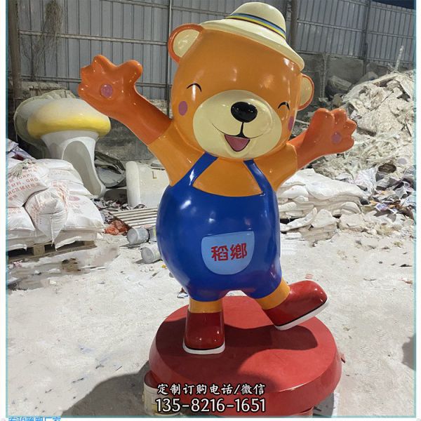 商場玻璃鋼彩繪卡通人物動物公仔雕塑（6）