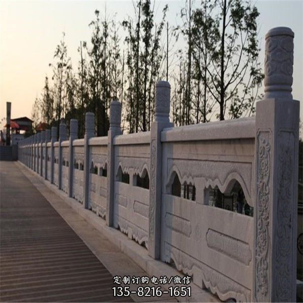 園林河道花崗巖大理石浮雕防護欄桿（5）