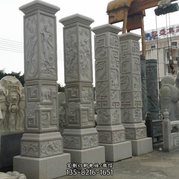 公園大型龍柱華表柱雕塑（5）