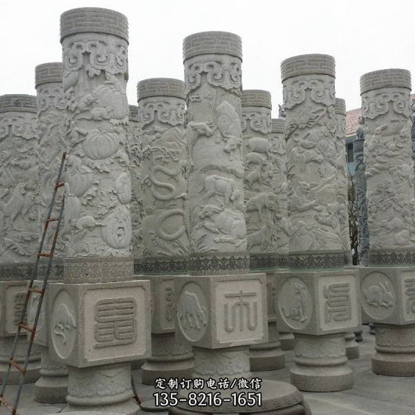 公園大型龍柱華表柱雕塑（3）