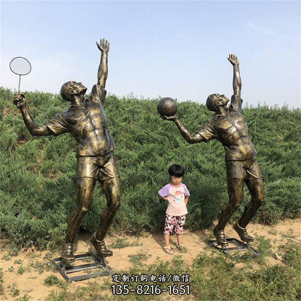 玻璃鋼仿銅校園學(xué)生人物雕塑（4）
