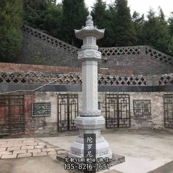 寺廟大型石雕戶外園林經(jīng)幢雕塑（1）