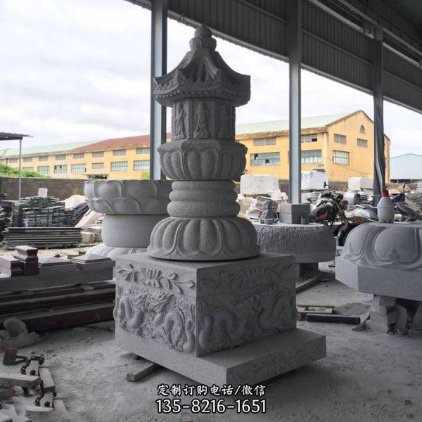 寺廟大理石雕戶外佛塔層數(shù)（2）
