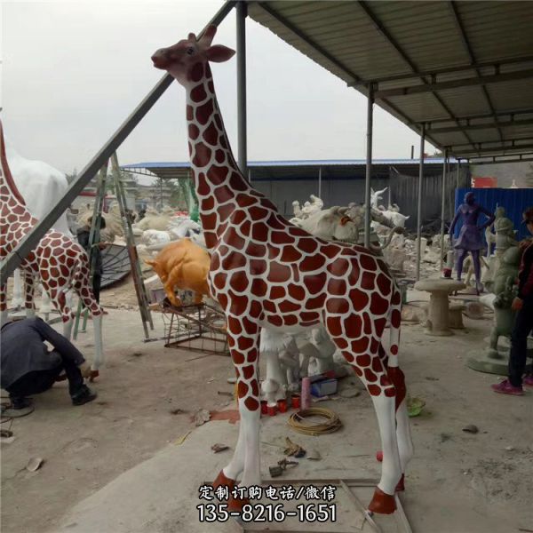 公園動物園玻璃鋼彩繪大型仿真動物景觀（3）