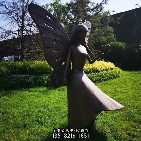 大型不銹鋼人物雕塑抽象公園廣場景觀擺件（7）