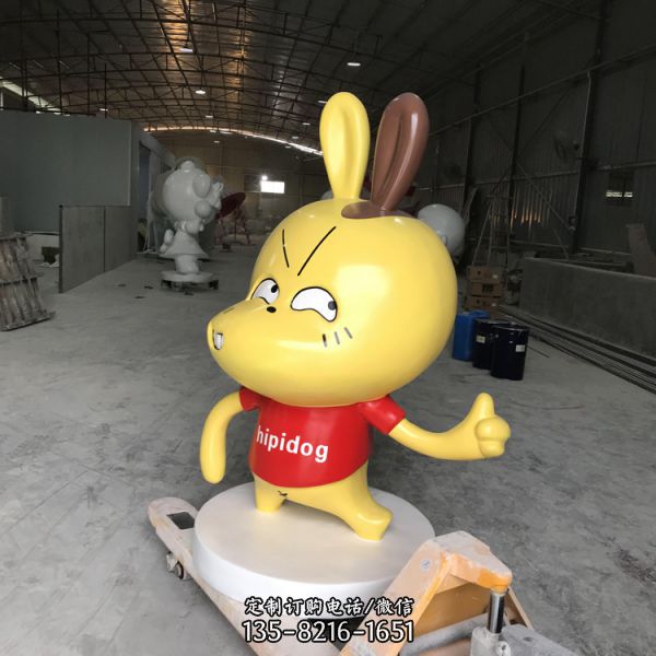 商場擺放玻璃鋼卡通動物公仔小品美陳模型（2）