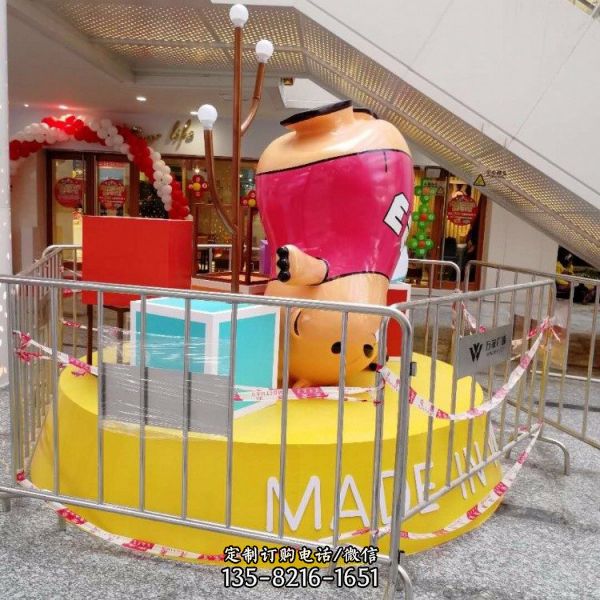 城市商場玻璃鋼彩繪卡通公仔擺件雕塑（1）