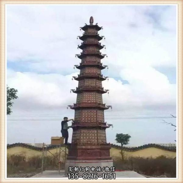 寺廟大型鐵藝創意舍利塔雕塑（3）