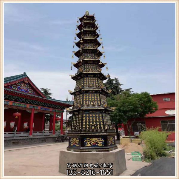 寺廟大型鐵藝創意舍利塔雕塑（2）