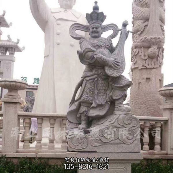 戶外寺廟大型石雕四大天王雕塑（4）