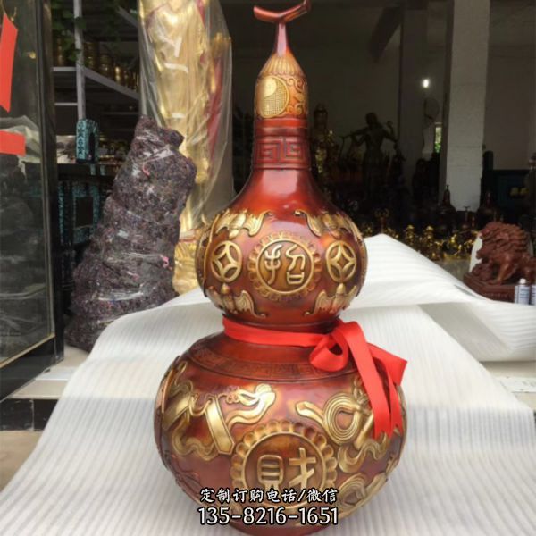 鎮(zhèn)宅鑄銅葫蘆 雕塑家居風(fēng)水?dāng)[件（3）
