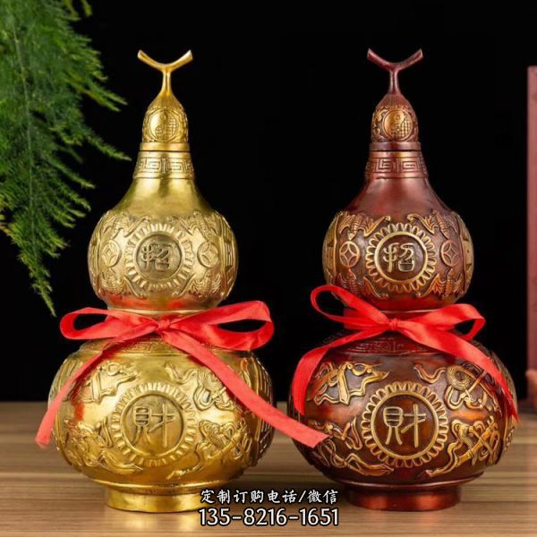 鎮(zhèn)宅鑄銅葫蘆 雕塑家居風(fēng)水?dāng)[件（1）