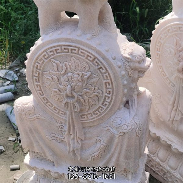 庭院酒店門口大型招財獅子大型雕塑（4）