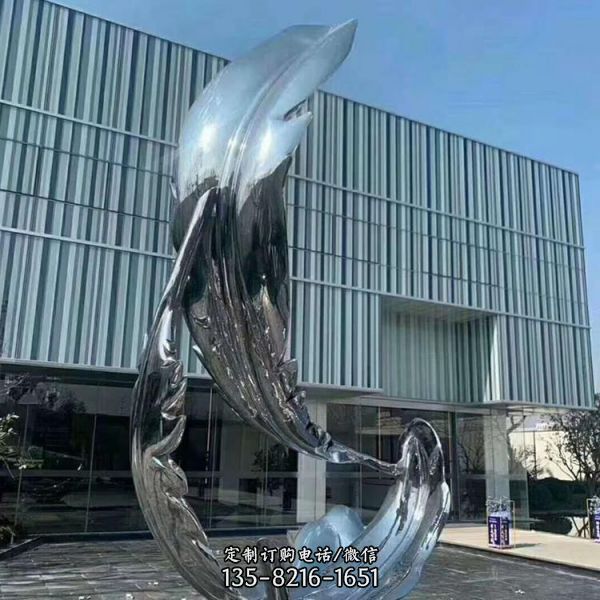 廣場不銹鋼鏡面鏤空大型戶外景觀雕塑（4）