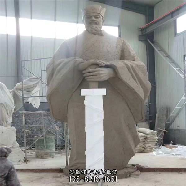 公園廣場小品玻璃鋼仿銅古代人物雕塑（1）