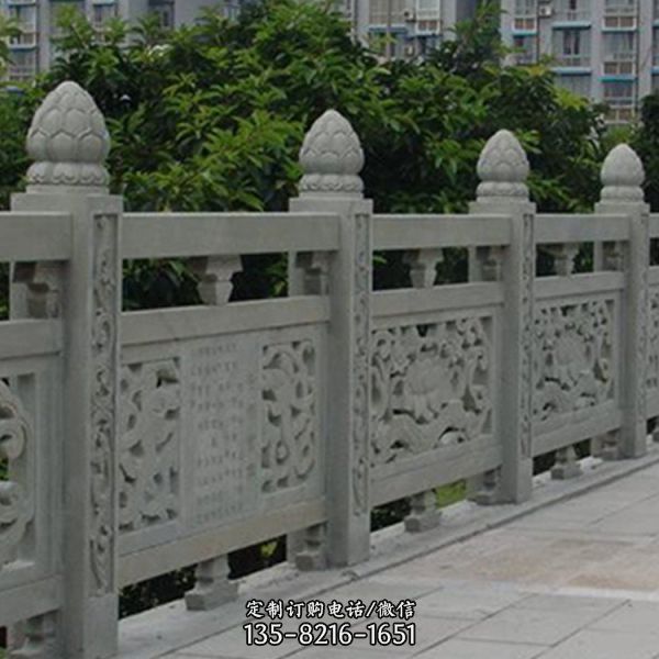景區(qū)寺院裝飾漢白玉石雕圍欄 欄桿（4）