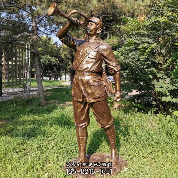 民族英雄玻璃鋼仿銅園林景區(qū)大型戰(zhàn)士雕塑（4）