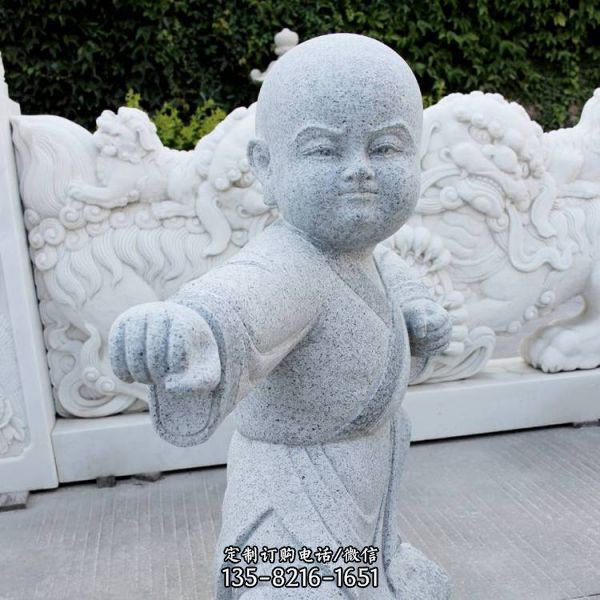 石雕寺廟宗教小沙彌小和尚雕塑（3）