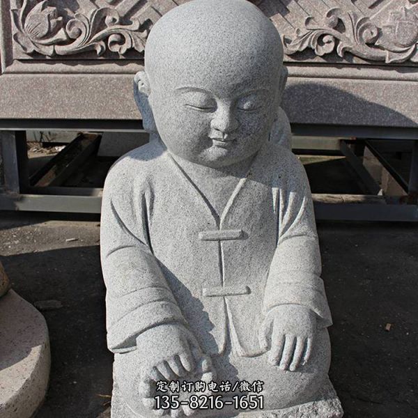石雕寺廟宗教小沙彌小和尚雕塑（4）