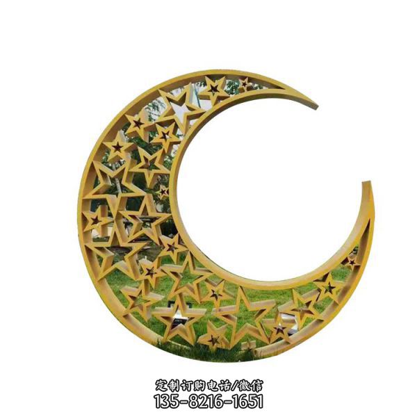 定制鏡面鏤空發(fā)光圓環(huán)擺件雕塑（4）
