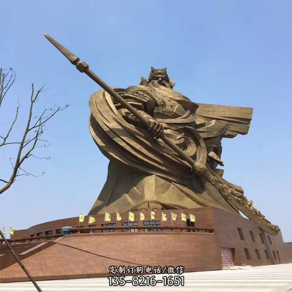 戶外廣場大型純銅打造關公雕塑（7）