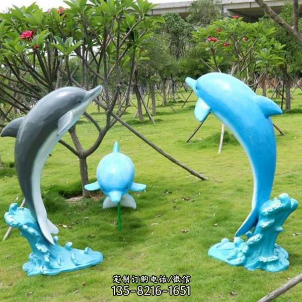 玻璃鋼彩繪動物雕塑廣場景觀擺件（1）