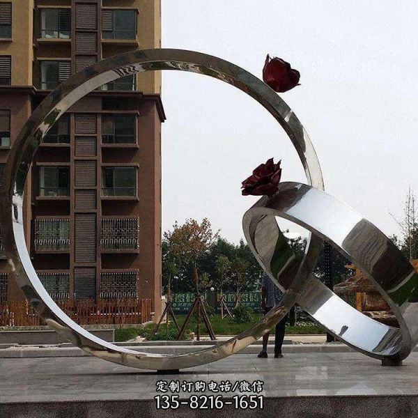 不銹鋼公園抽象藝術景觀雕塑擺件（2）