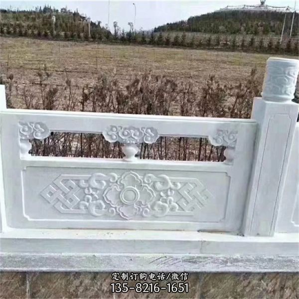 漢白玉石雕園林大型浮雕創意圍欄