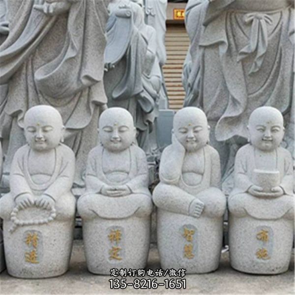 花崗巖石雕寺廟小沙彌雕塑（2）