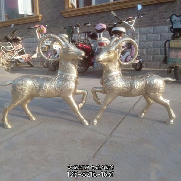 園林廣場大型鑄銅牛動物雕塑工藝品（2）