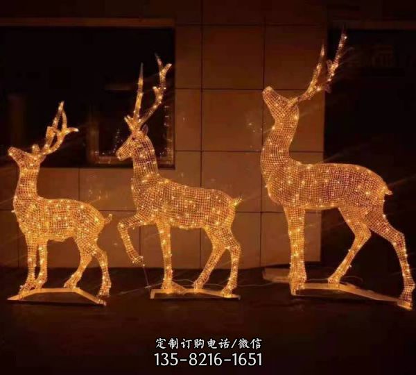 304發(fā)光透光鹿造型擺件（4）