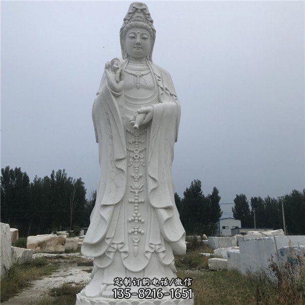 景區(qū)景點大型大理石石雕滴水觀音