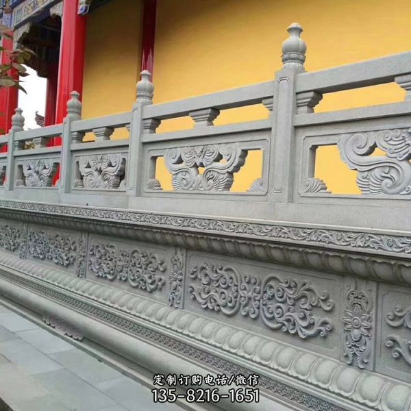 大理石仿古石雕欄桿 園林景觀石雕欄板雕塑