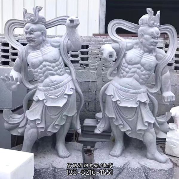 四大天王青石浮雕佛像寺廟景區廣場擺件（3）