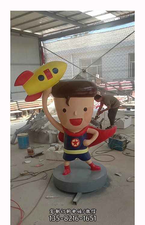 玻璃鋼彩繪卡通商場幼兒園雕塑擺件（1）