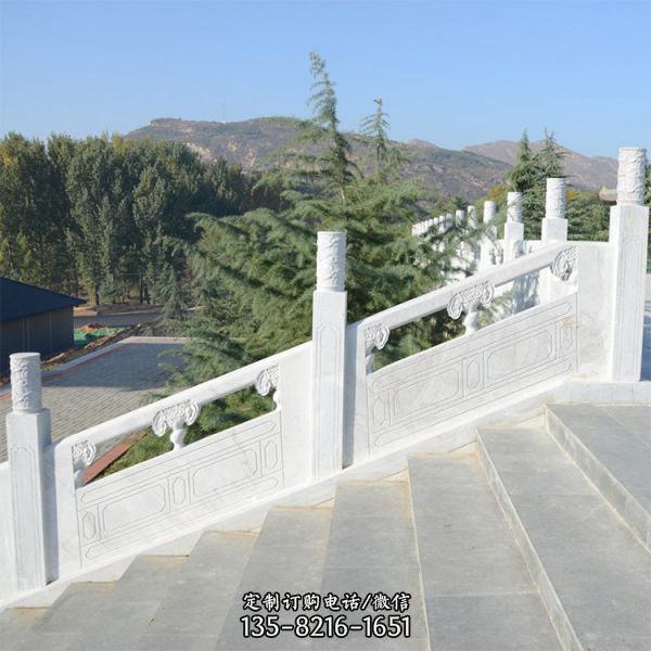 公園景區漢白玉雕刻石欄桿（5）
