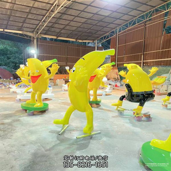 玻璃鋼卡通香蕉人雕塑農(nóng)場果園水果擺件（3）