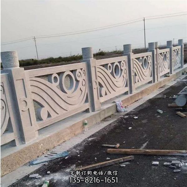 戶外河道大理石石雕圍欄雕塑（1）