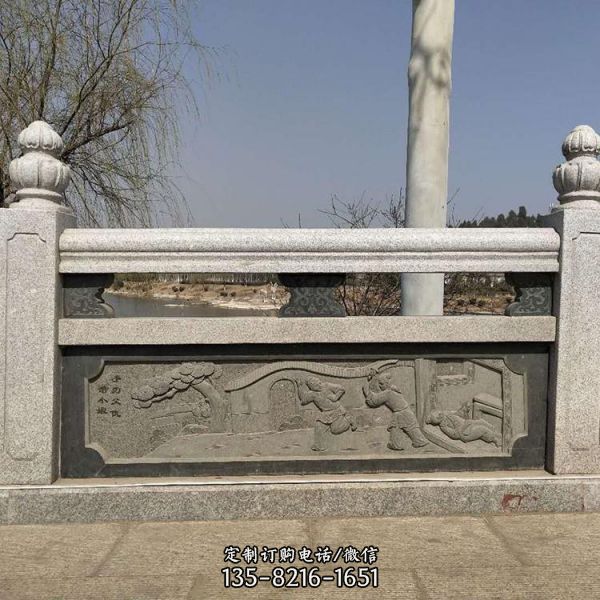 戶外河道大理石石雕圍欄雕塑（4）