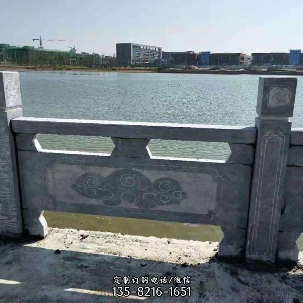 戶外河道大理石石雕圍欄雕塑（5）
