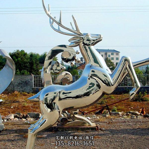 廣場不銹鋼園林鏤空創(chuàng)意動物景觀雕塑（3）