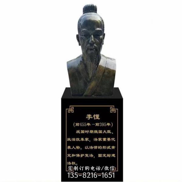 城市街道不銹鋼仿銅歷史人物胸像雕塑（5）