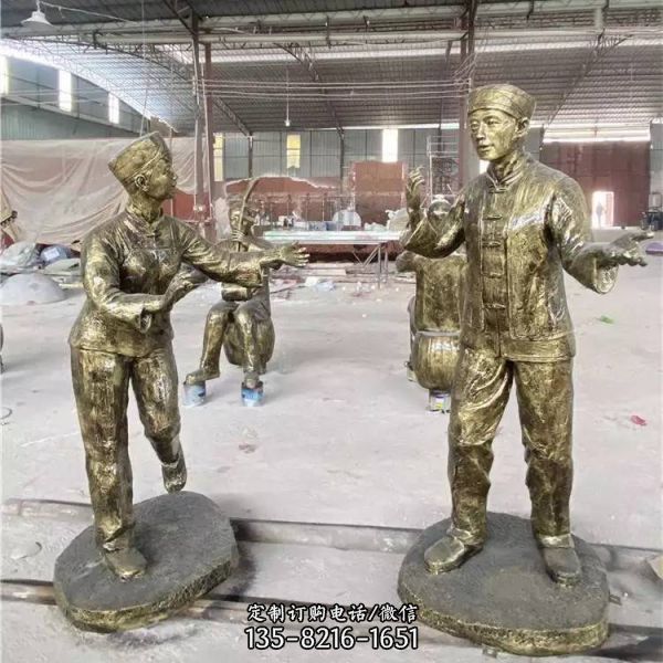 玻璃鋼仿銅情景小品戶外園林擺件（2）