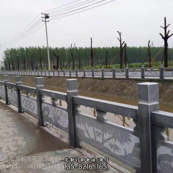 公園戶外河道大理石石雕圍欄雕塑（4）