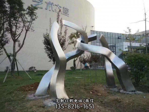 小區園林創意不銹鋼抽象藝術造型景觀雕塑（2）